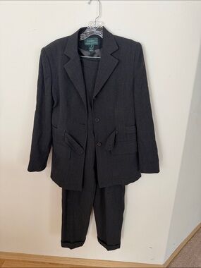 RALPH LAUREN Matching Wool Suit Set US 6 - gray - made in USA